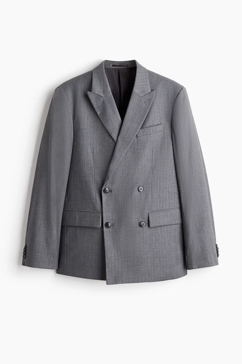 H&M  Relaxed Fit Double-breasted jacket for Men | Best Price UAE